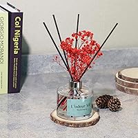 Vista 5 de L'odeur Vill Juego de difusor de varillas – Fragancia para el hogar con aroma a cereza negra, 6.7 oz (6.8 fl oz) con 6 varillas difusoras de aceite