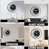 Vista 6 de 16inch Decorative Wall Clock, Silent Non-Ticking Quality Quartz Battery Operated, Large Wall Clock for Living Room Kitchen Home Bathroom Bedroom