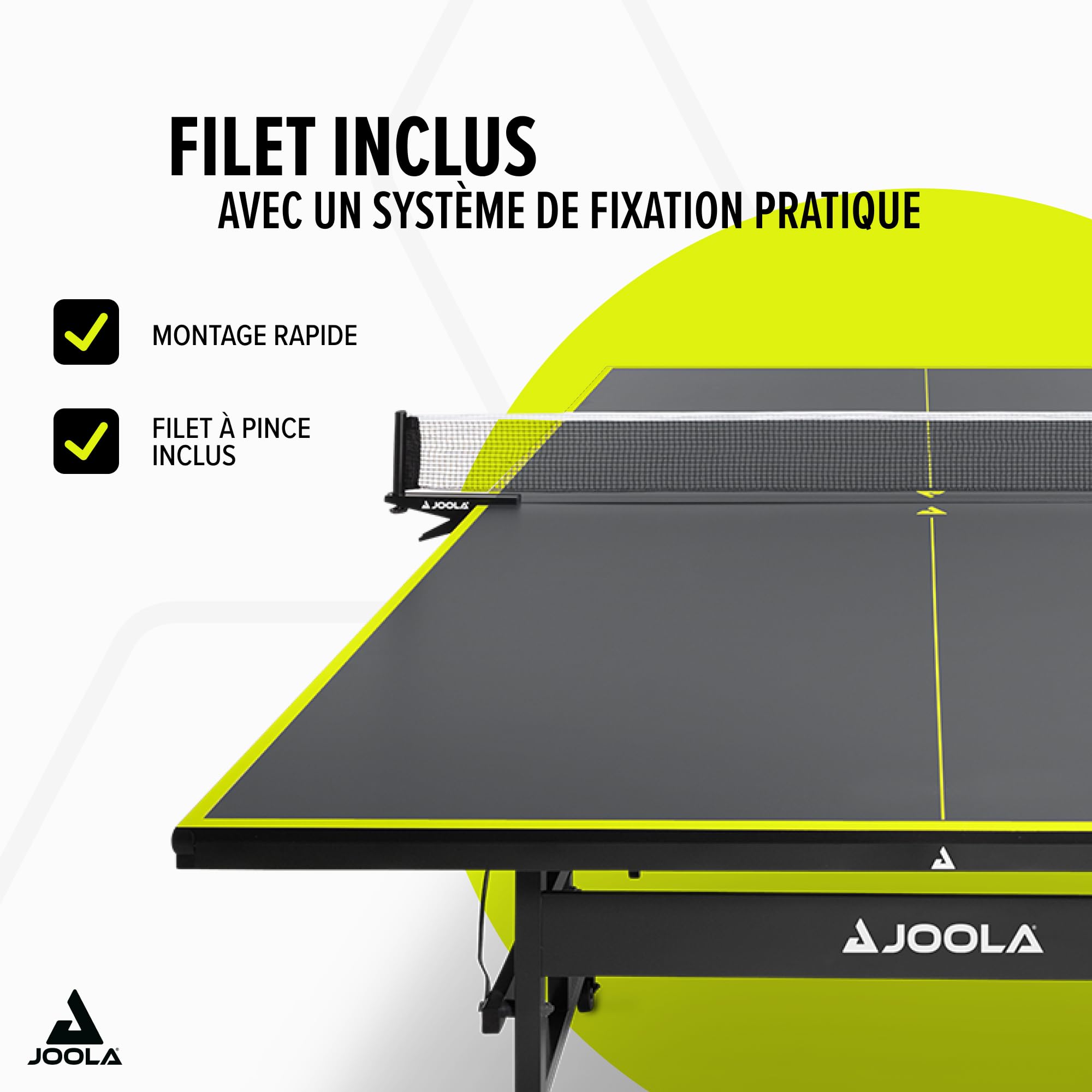 JOOLA Table de Tennis de Table Indoor Pliable - Montage Rapide - Filet de Tennis de Table Inclus - 274 x 152,5 x 76 cm