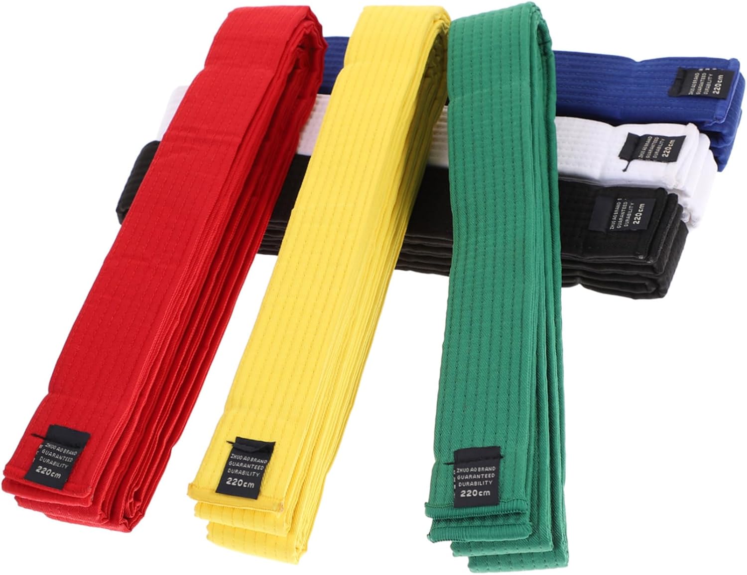 UKCOCO 6pcs Taekwondo Karate Belts Cotton Waistbands Lightweight Comfortable for Martial Arts Training and Grading in Karate and Taekwondo