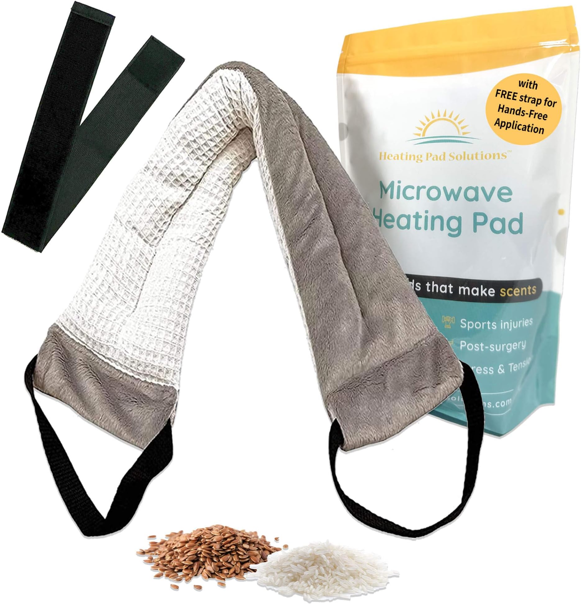 (Unscented) - Heating Pad Solutions - Versatile Buddy - Soft & Easy Arthritis Pain and Body Relief - Therapeutic, Natural, Reusable (Unscented)