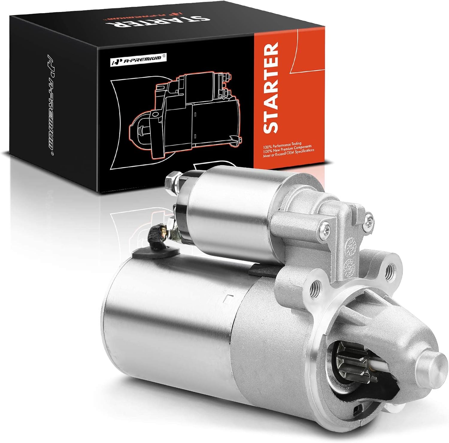 A-Premium Starter Motor Compatible with Ford Escort 1998 2000 2001 2002 L4 2.0L, 12V 1.4KW 10 Teeth Clockwise, Replace# F7PU-11000-LA, F7PZ-11002-LA