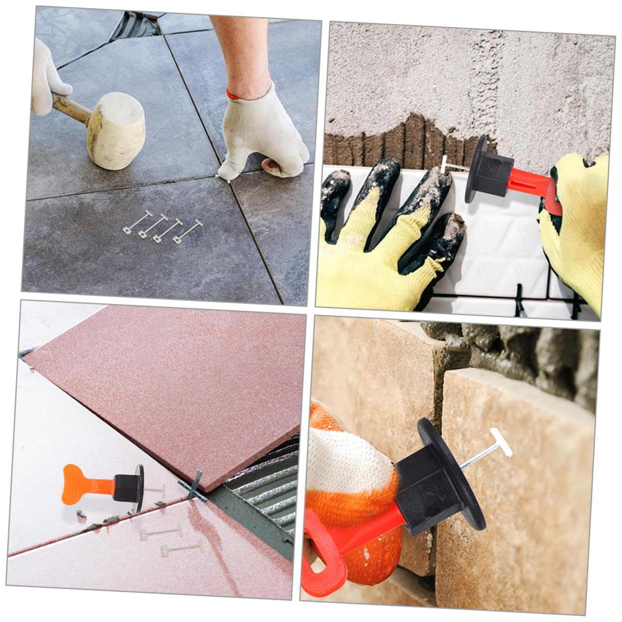 5 Set Spessori Per Piastrelle Acciaio Spessori Livellanti Per Piastrelle Riusabili Pin Acciaio Per Livellamento 200 Pezzi*5