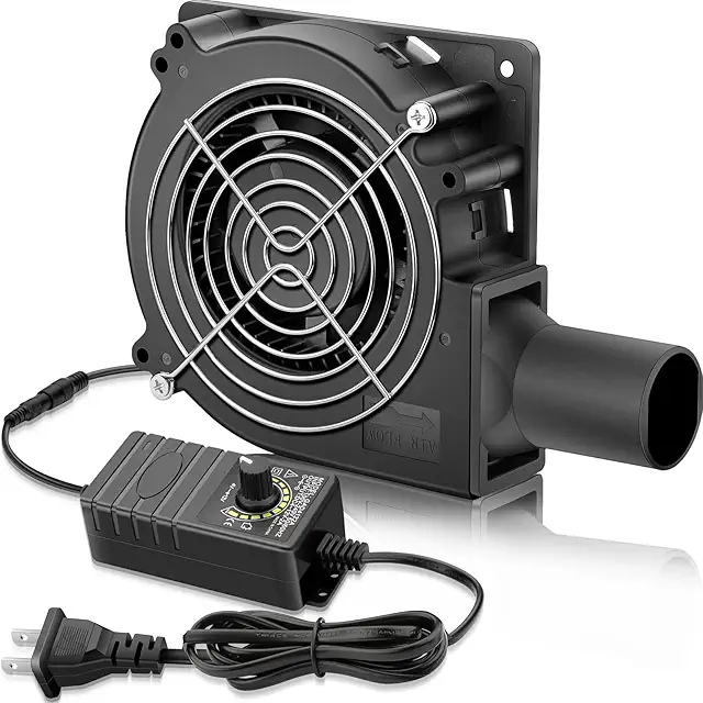 GDSTIME 120mm Squirrel Cage Blower Fan with Speed Controller for Inflatables & Charcoal Starter