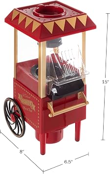 Great Northern Popcorn Air Popper Popcorn Maker, Red, 6 Cup