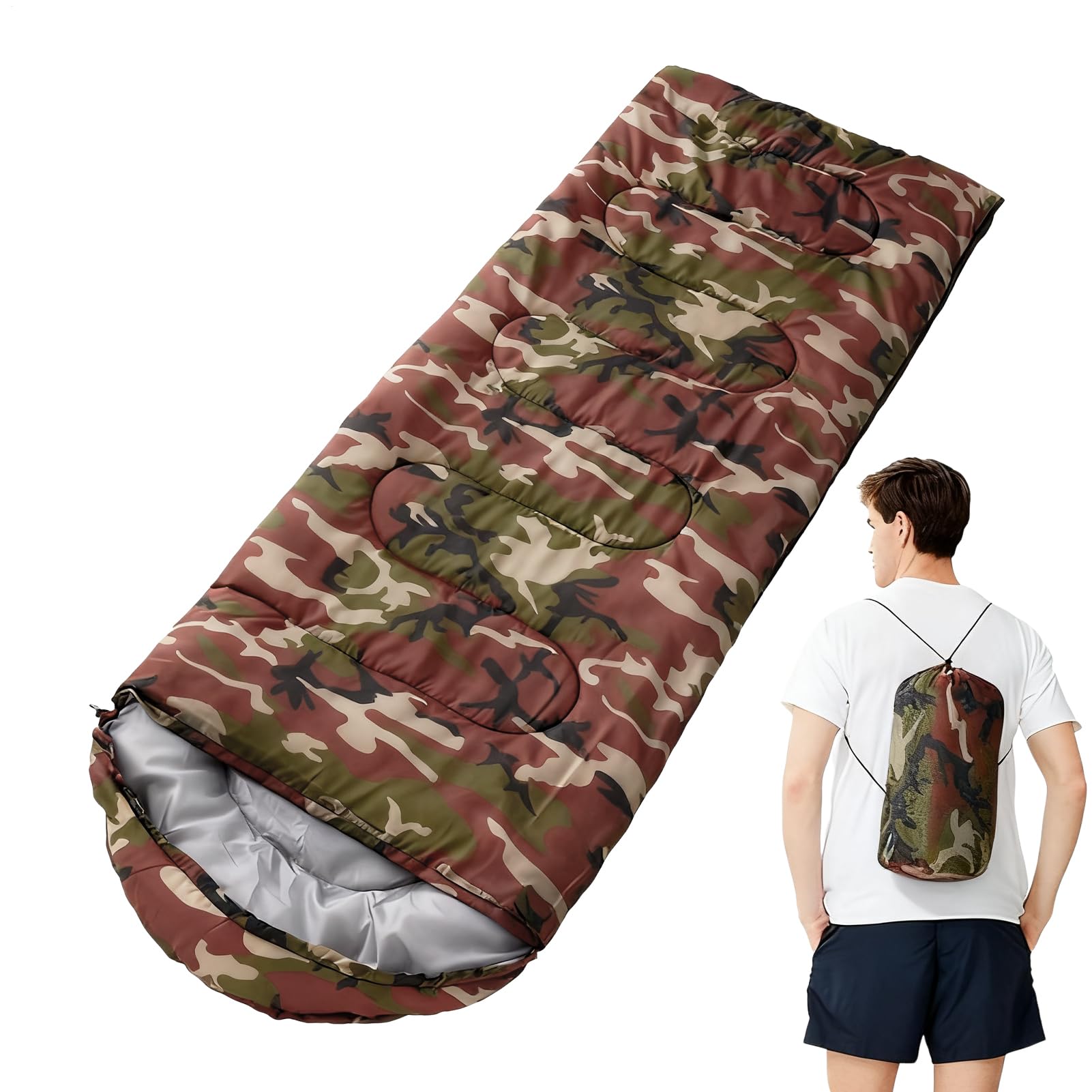 Sac de couchage pour le camping - Équipement de camping en plein air - Sacs de couchage pour les randonnées, les randonneurs, les survivants, les voyageurs, la survie sauvage, le temps inattendu, la