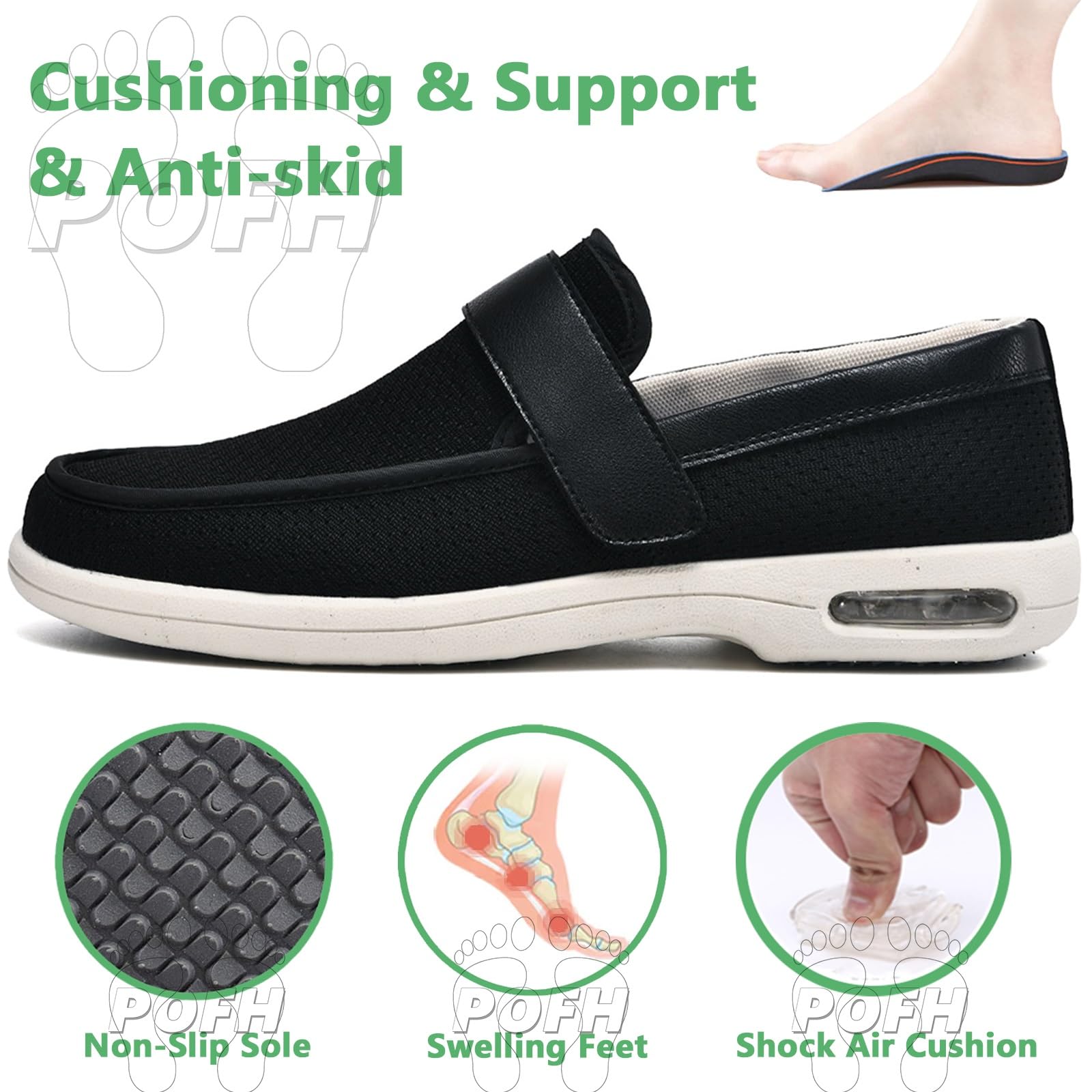 Zapatos Especiales para Juanetes Zapatos Grandes obesos para Hombres y Mujeres Zapatos para Caminar Transpirables Zapatos preventivos de Salud Extra Anchos(Blue,39 EU)