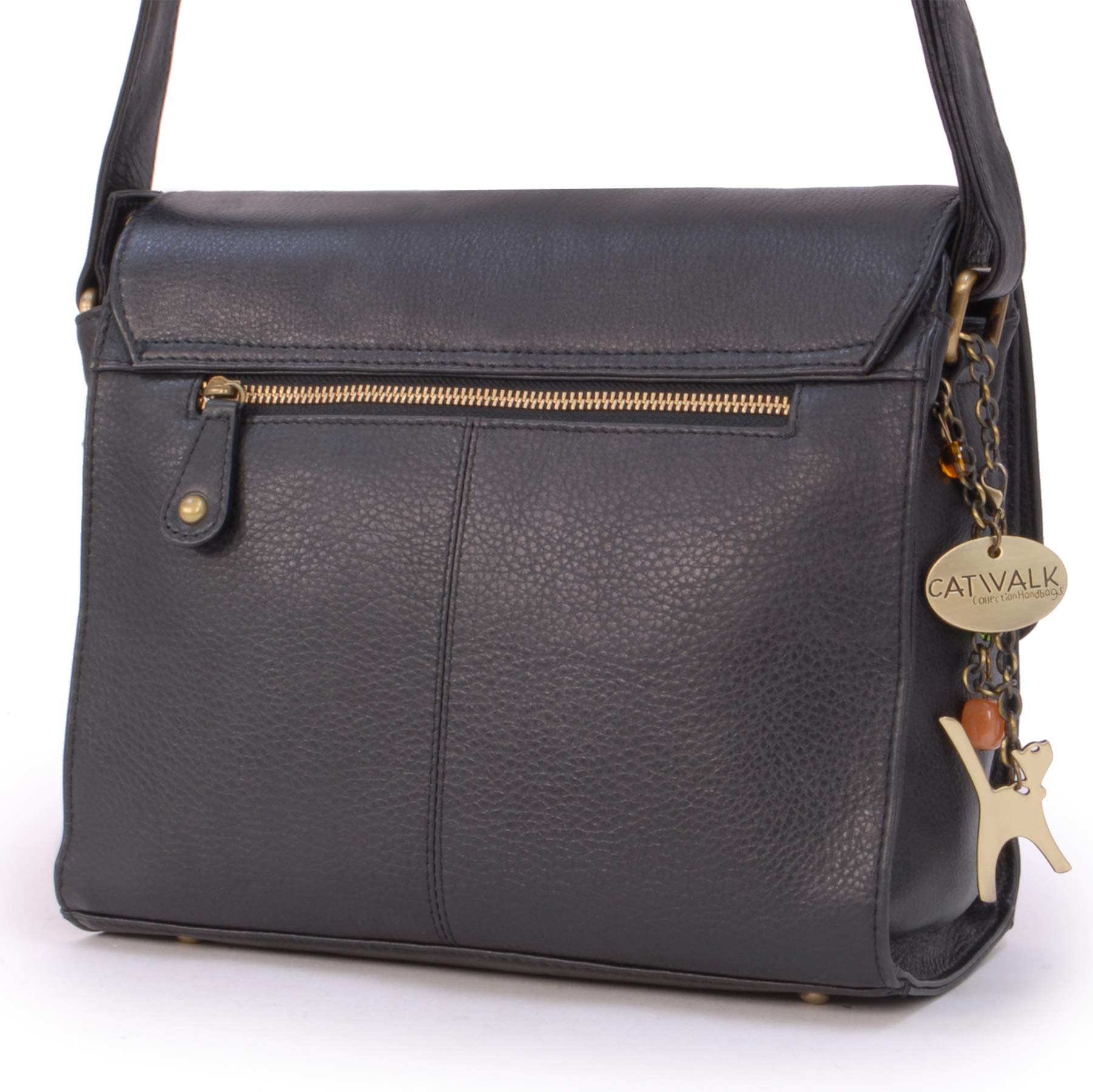 Catwalk Collection Handbags - Borsa a Tracolla in Pelle - Messenger Bag Media - Borsa a Mano Donna Formato A5 - Diana