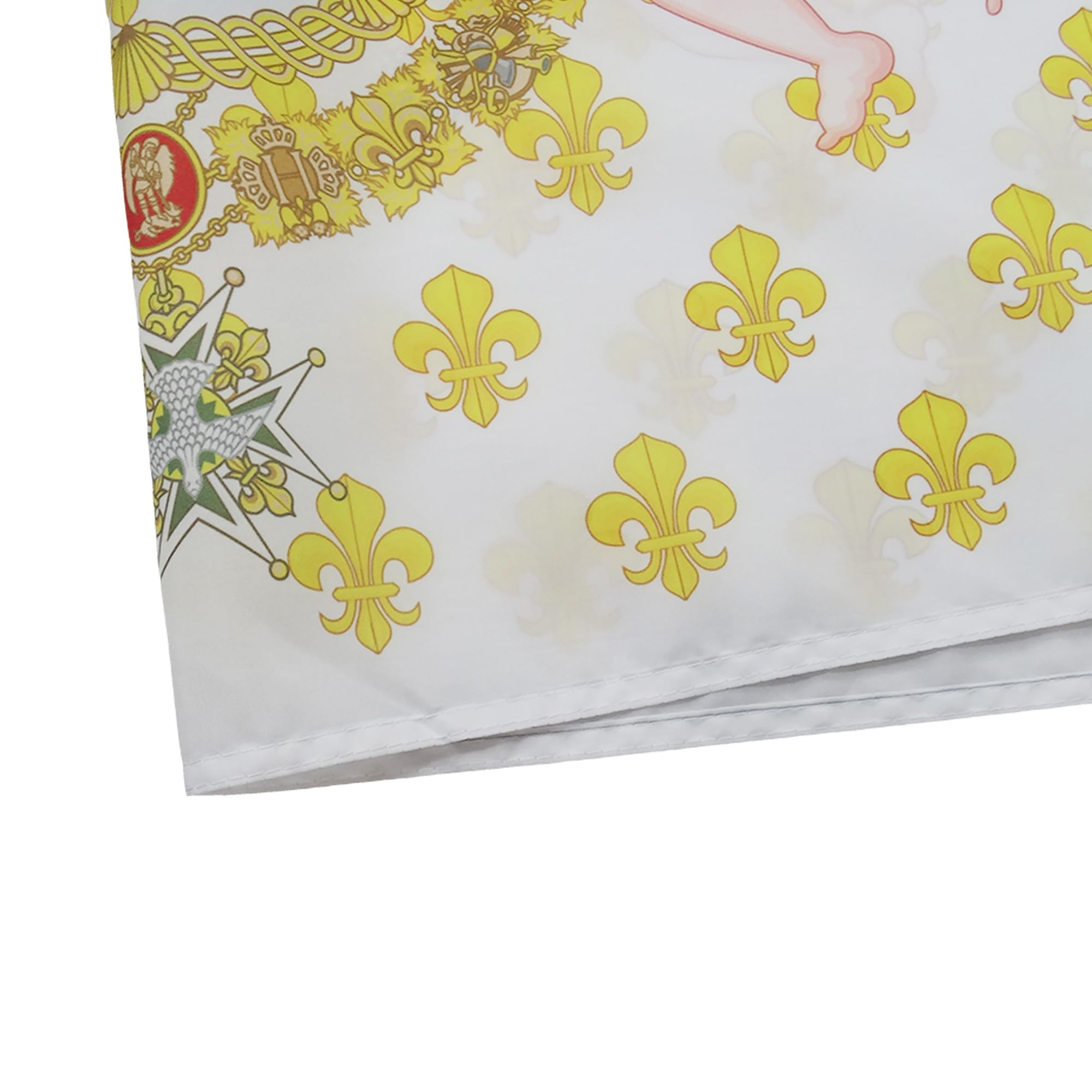 AZ FLAG Tischflagge „König Von Frankreich Lilien“ – 21x14 Cm, 100D Polyester, Mit Schwarzem Sockel & Mast