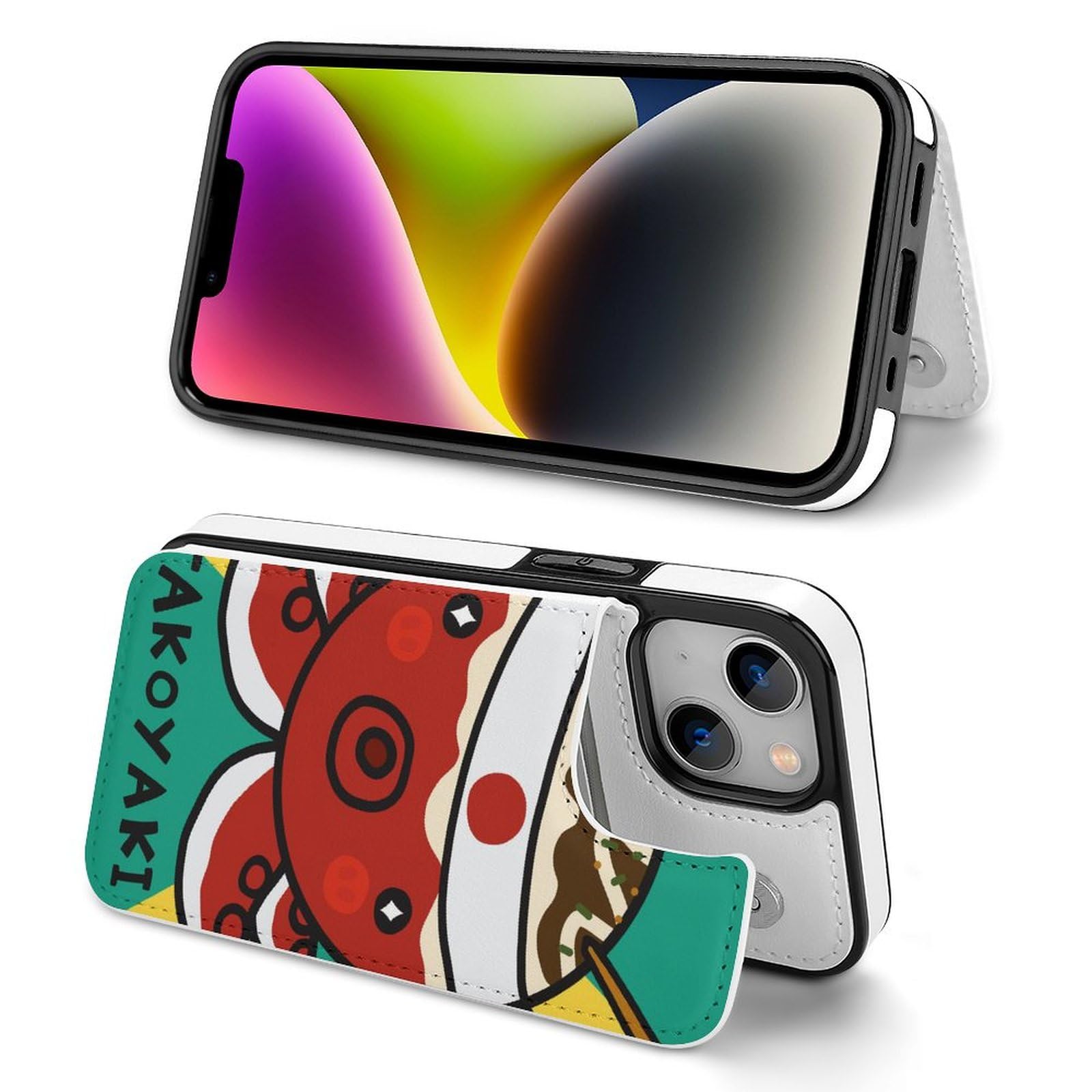 Amazon.co.jp: iPhone 13 Pro ケース 手帳型 タコ たこ焼き 和風 全