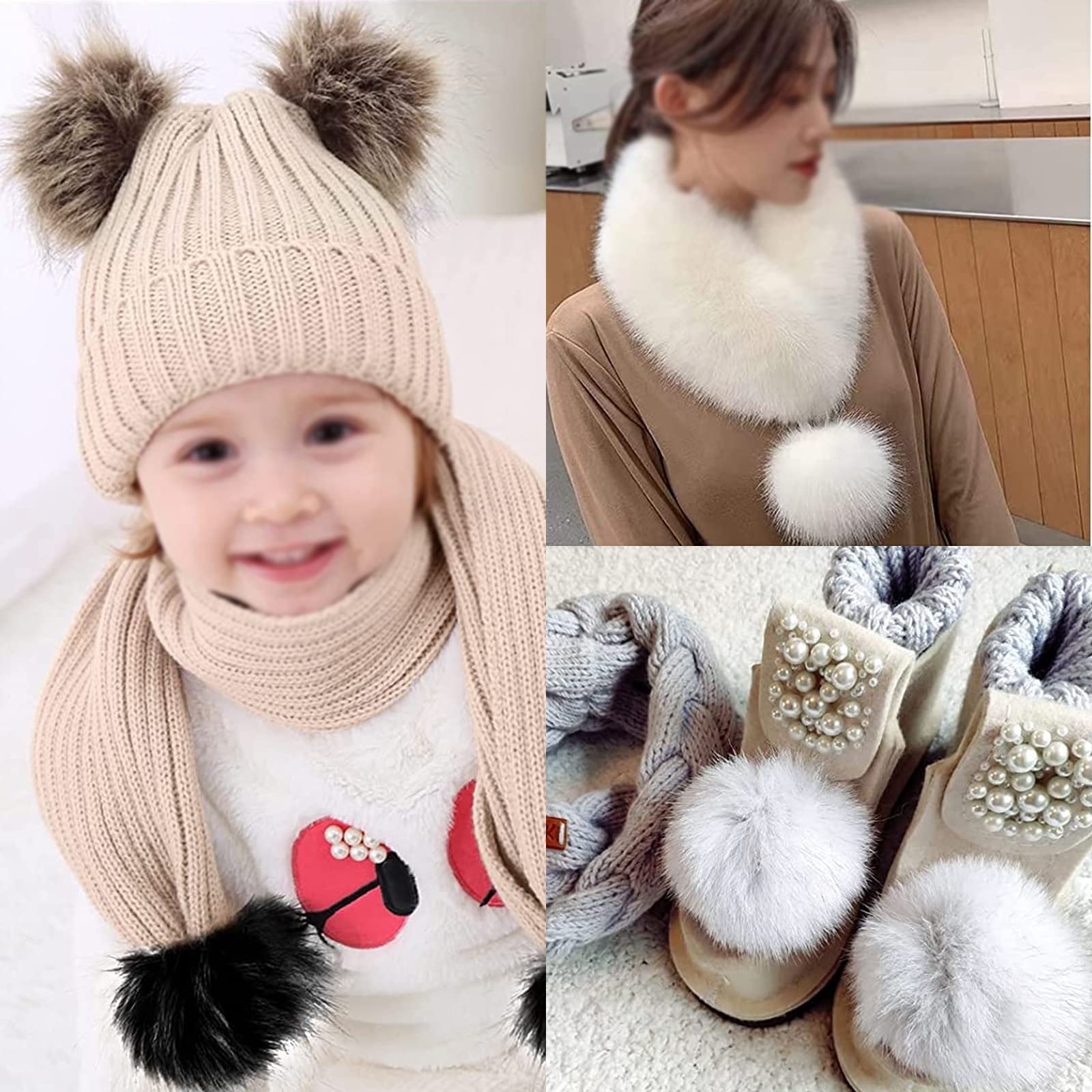 Fausse Fourrure Pompon Boule Pompon Fourrure 5 Couleurs