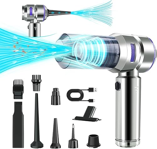 Aspiradora portátil inalámbrica para automóvil, aspiradora de mano de succión fuerte de 21000 Pa, aspiradora automática de 100 W para detalles de