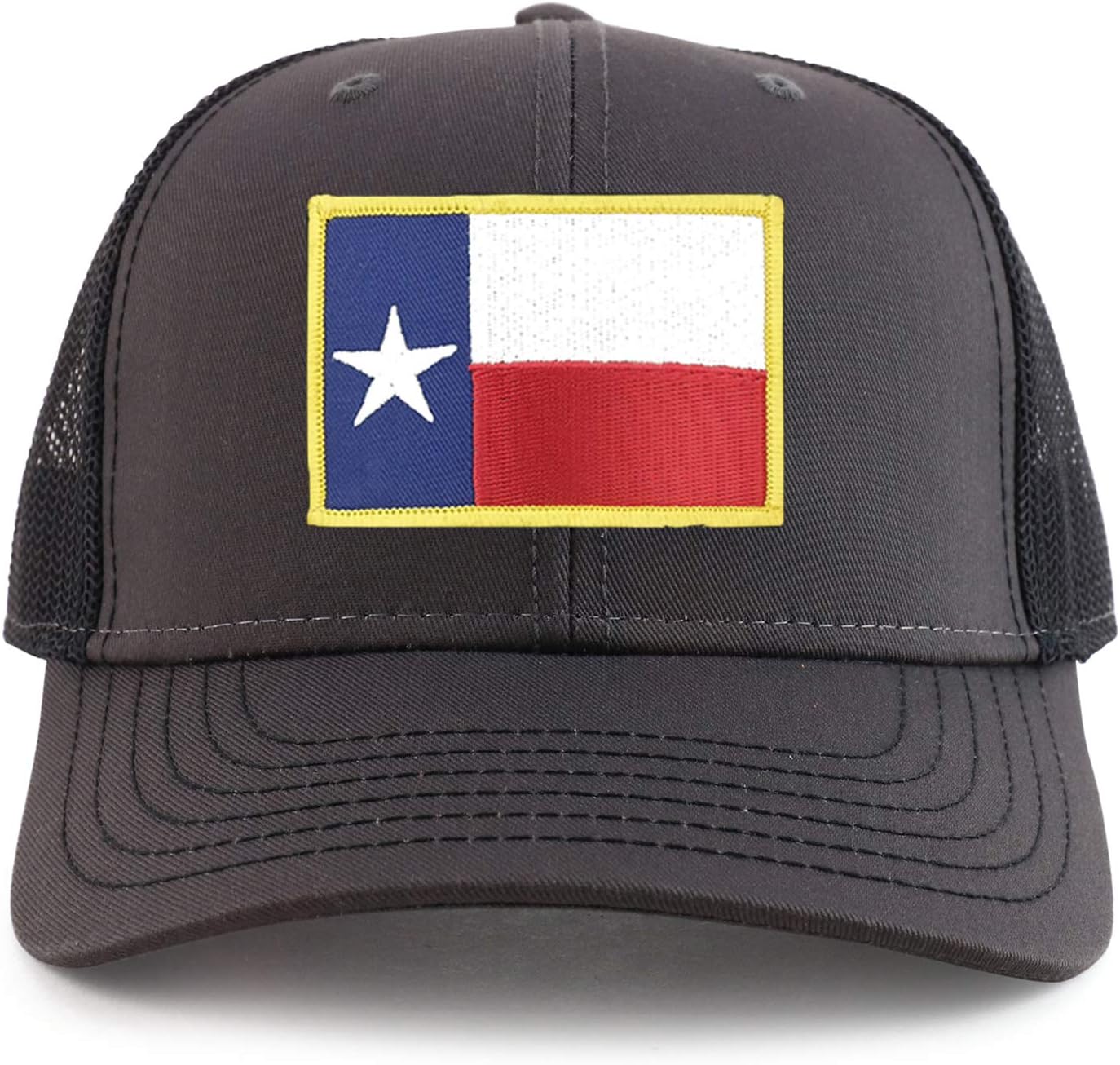 Armycrew Texas State Flag Patch 6 Panel Oversized XXL Two Tone Mesh Back Trucker Cap