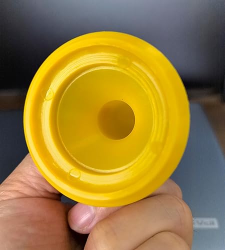 Miniatura 3 de Boquilla para pistola de calafatear, puntas de extensión reutilizables amarillas, paquete de 12, herramienta aplicadora de construcción con tapa de