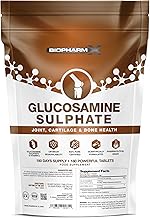 1500mg Glucosamine Sulphate 2KCL + Vitamin C (180 Tablets - 1 Per Day / 6 Month Supply)