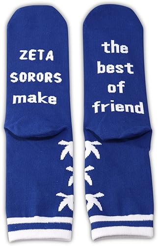 Vista 4 de 2 pares de calcetines Zeta Dove Charm 1920 para hermandad de hermandad de Zeta Sorors Make The Best of Friend Sorority Sister regalo griego