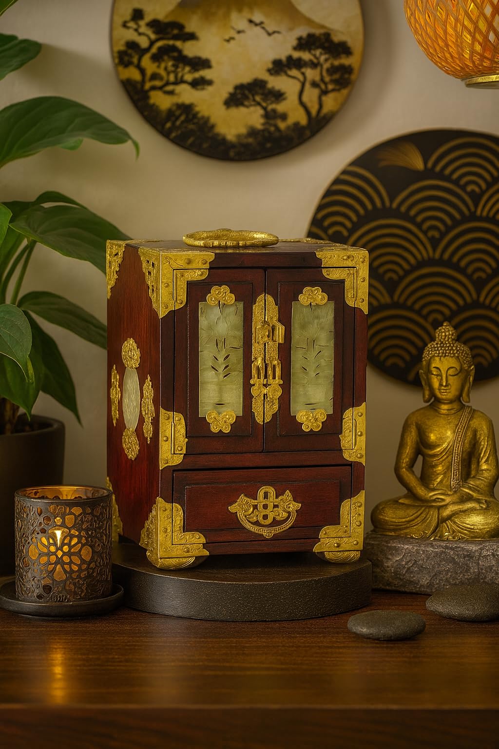 Coffret à bijoux cabinet jadéite