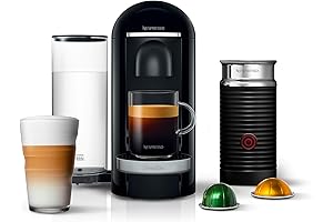 Nespresso VertuoPlus Deluxe Coffee and Espresso Machine by Breville, 8 Ounces, Black