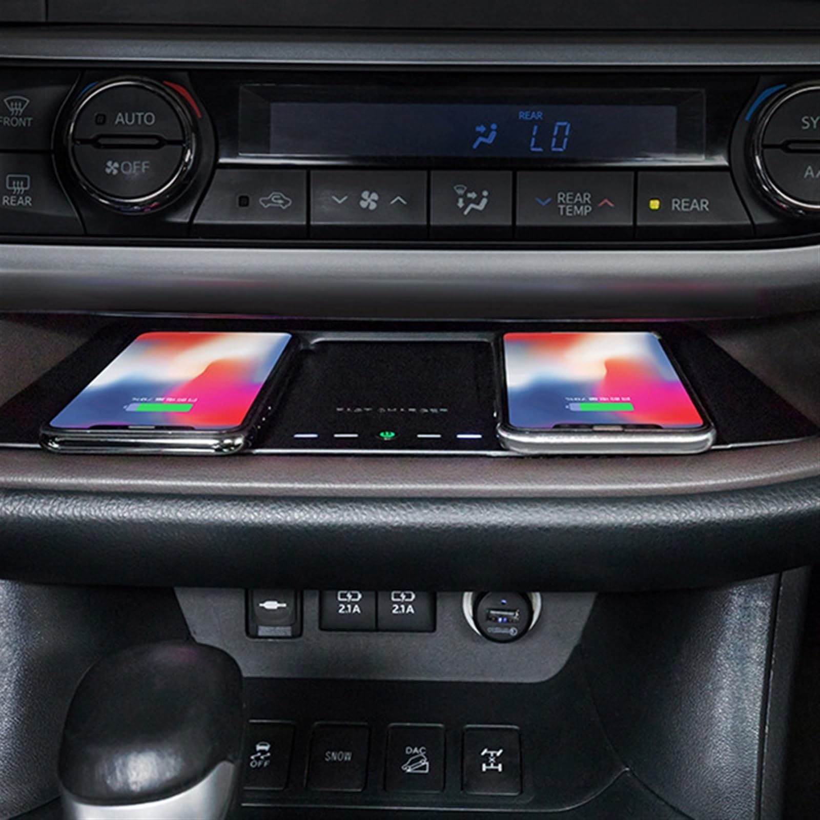 15W bezprzewodowa ładowarka QI samochodowa telefon komórkowy Highlande płytka ładująca akcesoriaUSB, dla Toyota, Highlander 2015-2020 Podwójny adapter ładowarki samochodowej USB