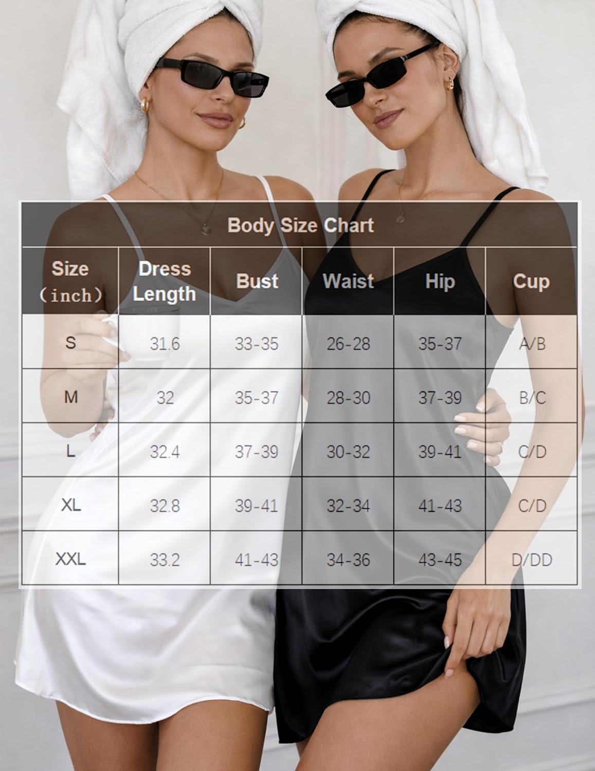 Avidlove Satin Nightgowns for Women Silk Slip Dress Sexy Sleepwear