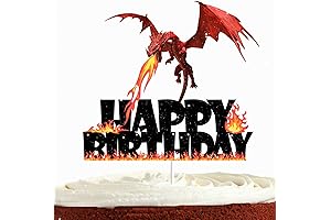 Fire-breathing Dragon Knight Cake Topper