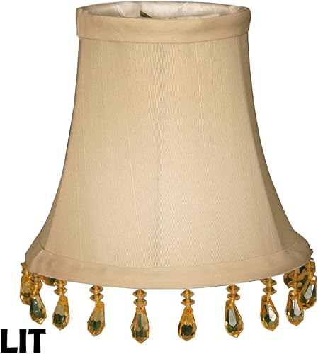 Miniatura 3 de Royal Designs, Inc. CS-312B-5BG-6 - Lámpara de araña con clip con cuentas, color beige, 3 x 5 x 4, paquete de 6