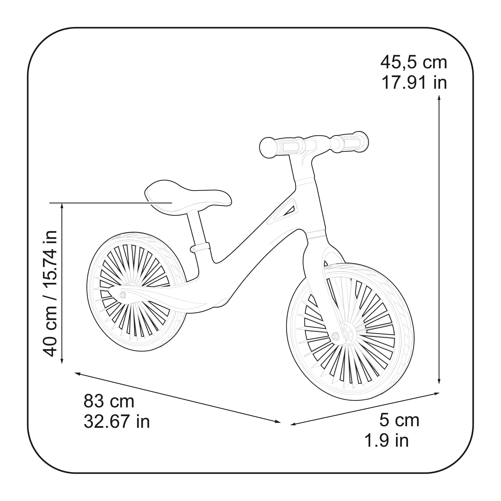 FEBER - Bici senza pedali, Bicicletta sportiva senza pedali, Telaio ultraleggero, Rafforza la coordinazione e l'equilibrio, Impugnature in gomma con sella ergonomica regolabile, +2, Famosa (FED42000)