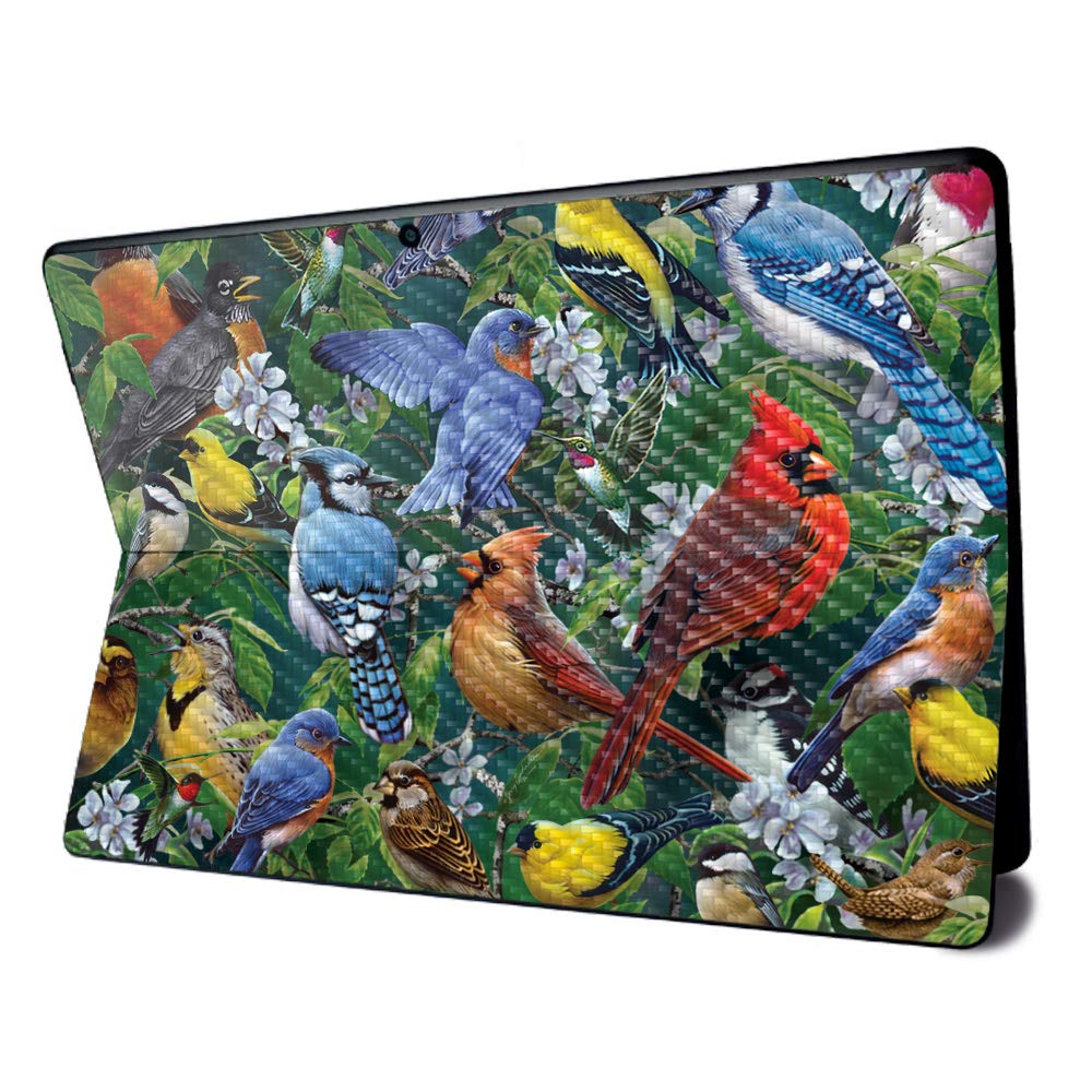 MightySkins Carbon Fiber Skin for Microsoft Surface Pro X - Backyard Gathering | Textured Carbon Fiber Finish | Easy to Apply, Remove, and Change Styles | Made in The USA