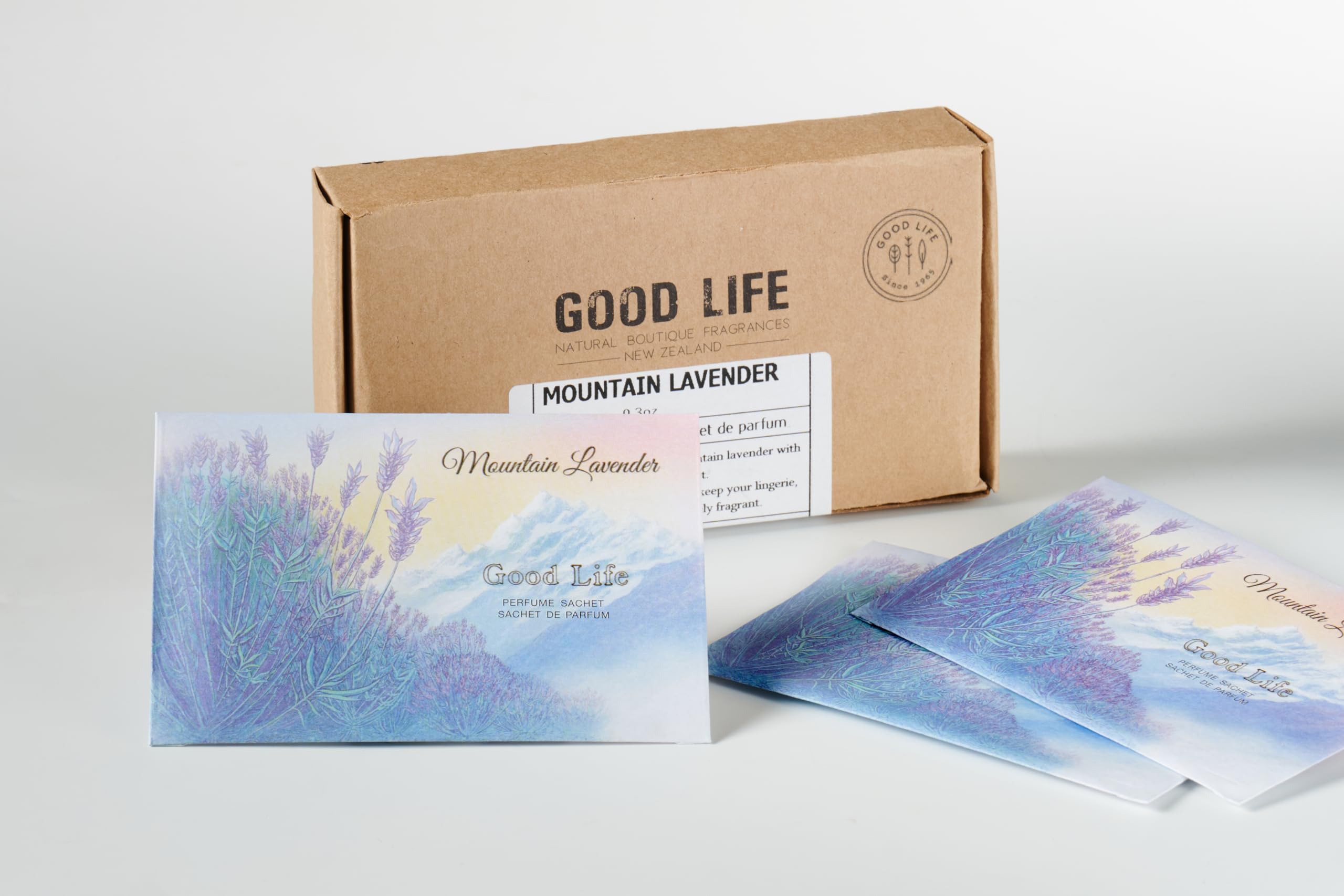Good Life Mountain Lavendelduftets | Entwickelt und hergestellt in Neuseeland | 12 Beutel