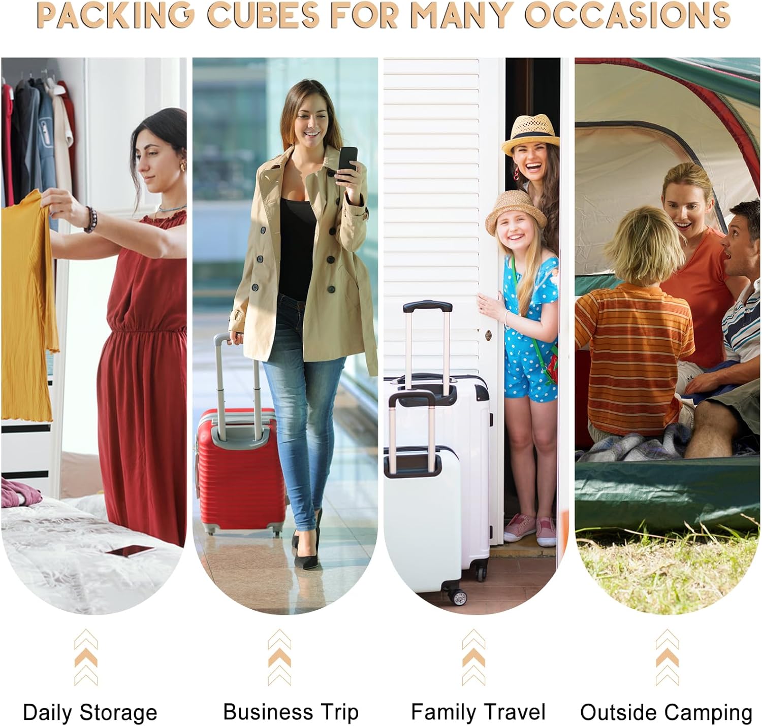 10 Set Packing Cubes for Travel, Travel Packing Cubes with Hanging Toiletry Bag and Shoe Bag, Suitcase Luggage Organizer Bags for Travel Essentials Women Men - Image 7