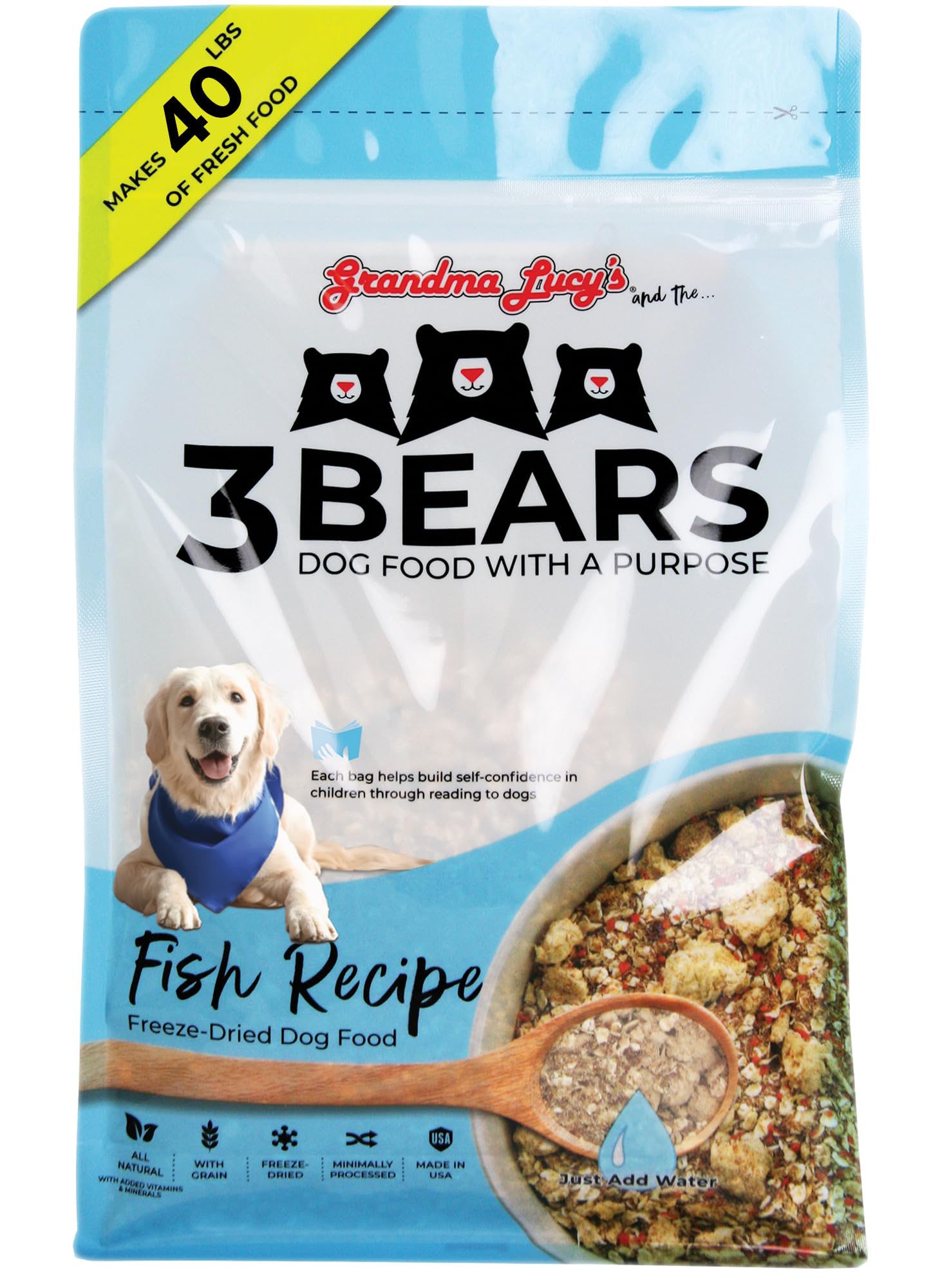 3 Bears Fish Dog Food - 8lb