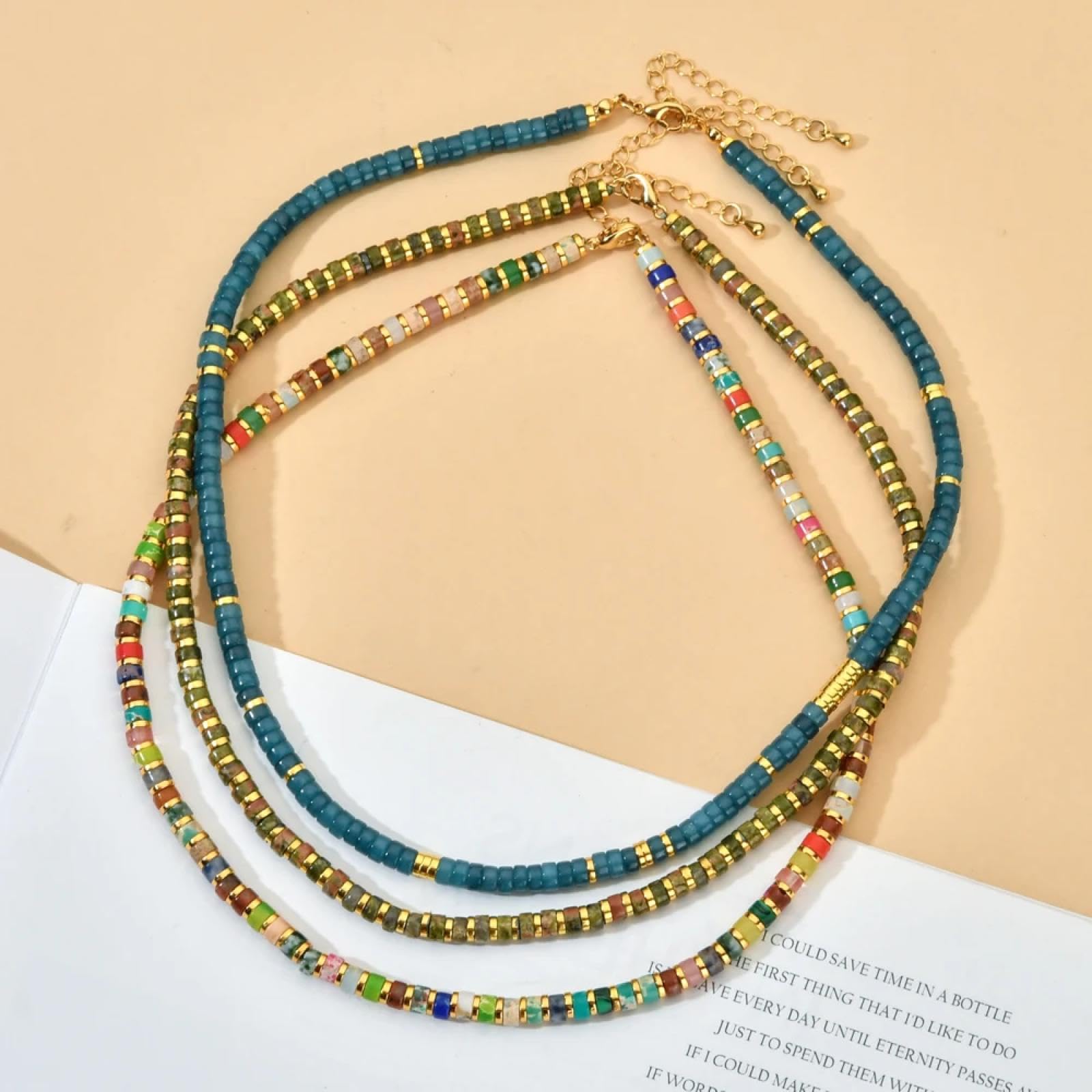 Retro Collana Uomo Donna Gioielli Ciondolo Pendente Necklace Collana In Pietra Naturale Boema Collana Donna Collares Accessori Alla