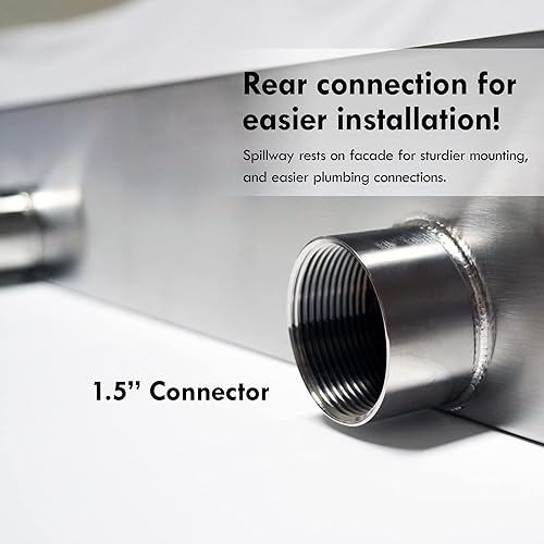 Miniatura 8 de HALF OFF PONDS Sheer Elegance - SE36CC-HOP - Spillway de acrílico iluminado de 36" que cambia de color