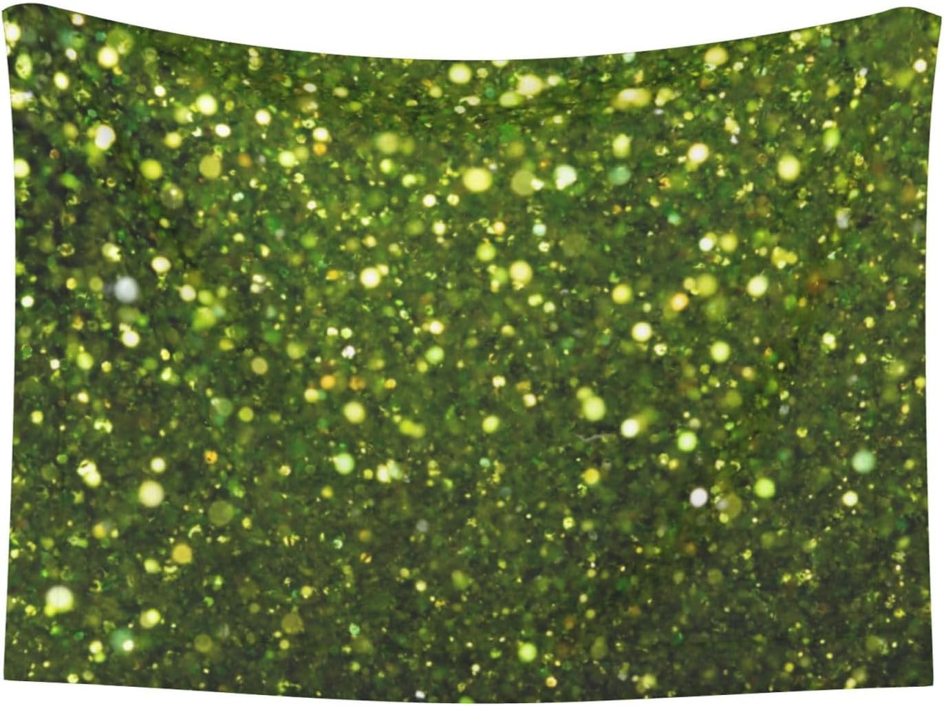 Green Glitter Sparkle Print Soft Plush Pet Blanket, Washable Dog Blanket, Cat Fleece Throw, Puppy Bed Crate Mat & Sofa Couch Protector - Large