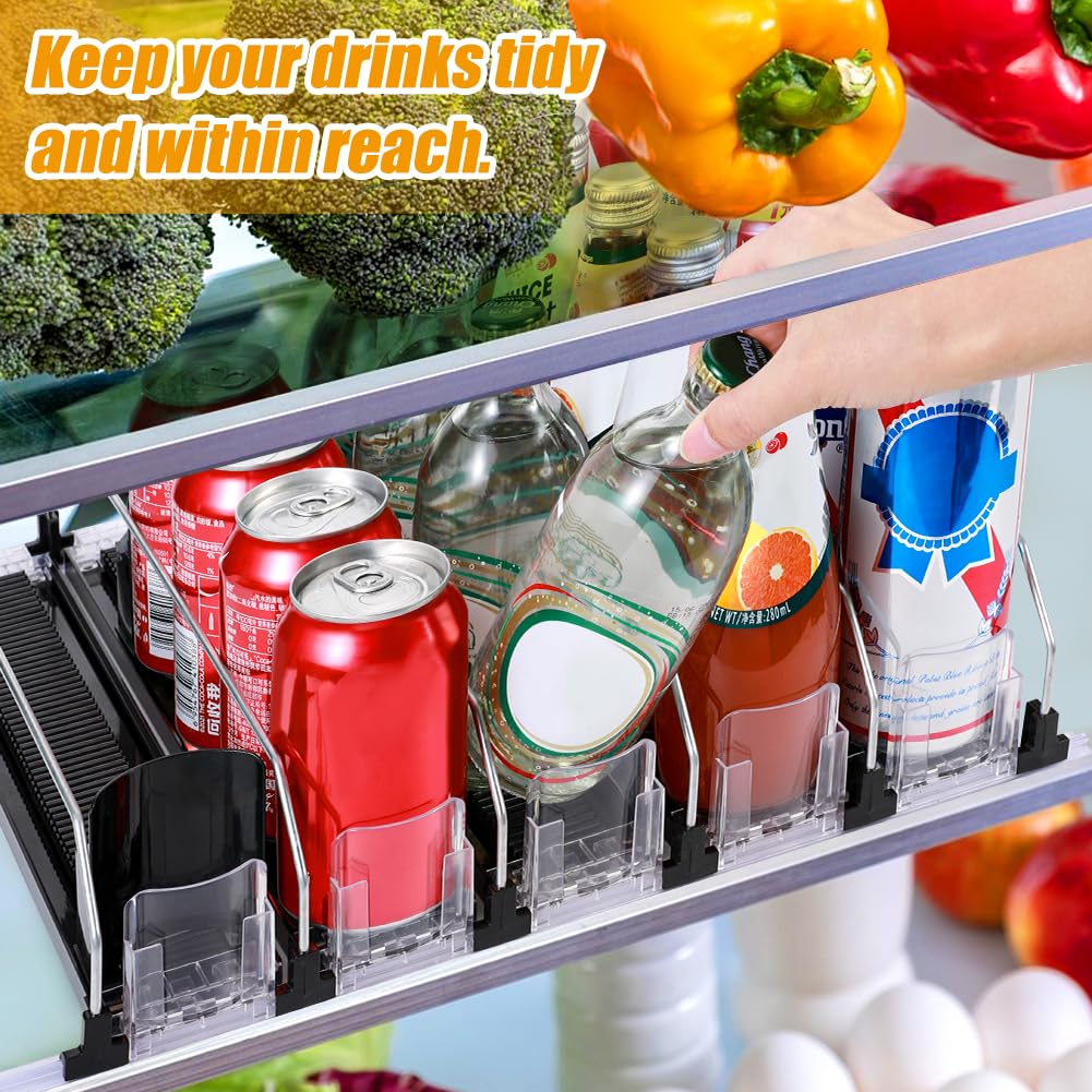 KICHLY Lot de 4 organisateurs de canettes pour garde-manger