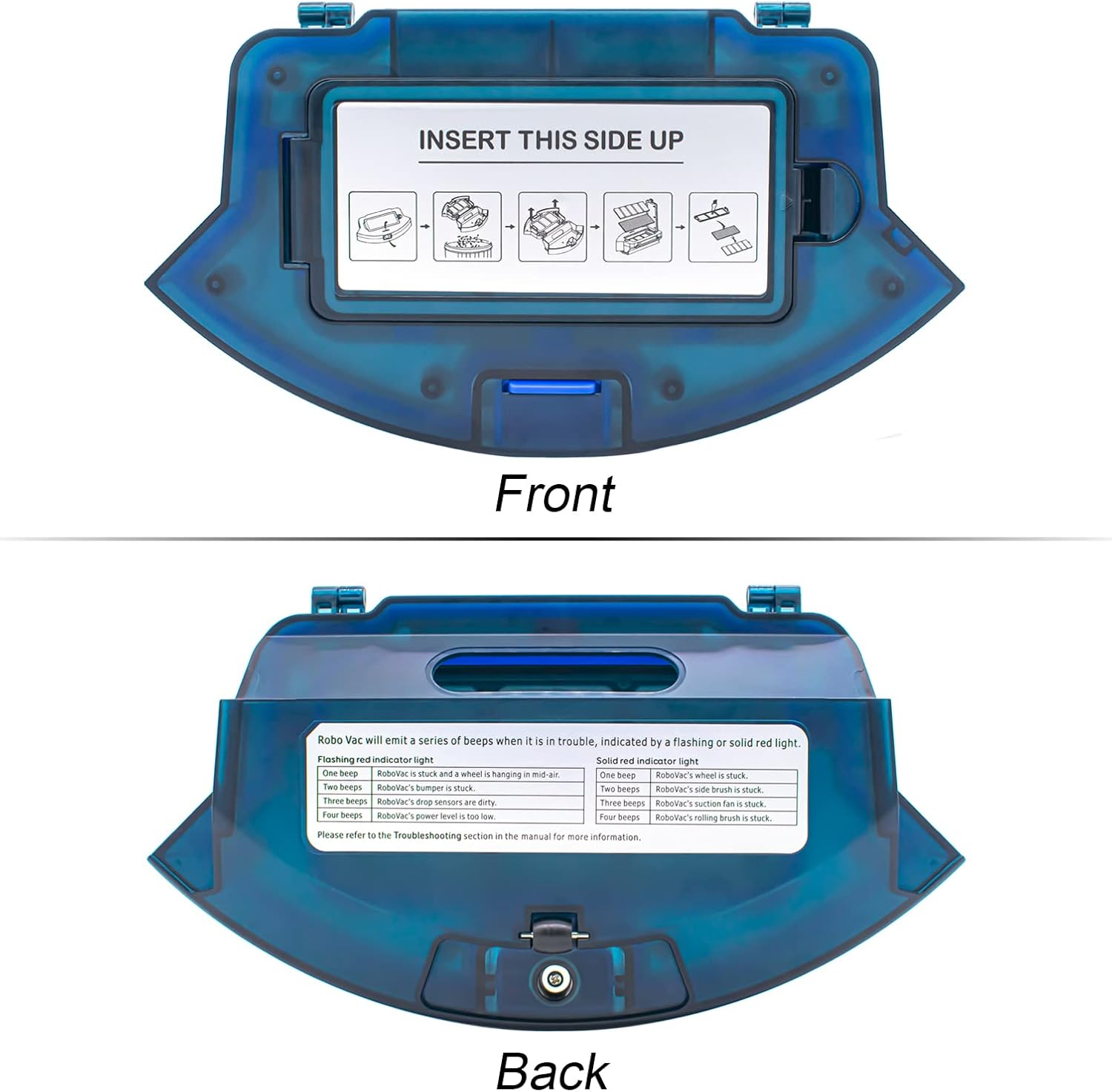 Garbage fighter Dust Bin Box for Eufy RoboVac 11S, 30, 30C, 12, 15C, 35C, G30 Robot Vacuum Cleaner Part Accessories - High-Capacity Replacement Dustbin for Improved Robot Vacuum Performance