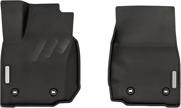 BaseLayer Floor Mats for Toyota Tacoma 2024-2025 Double Cab Made in USA Premium All-Weather Mats Automatic Transmission Only - Front Gray Logo with Vehicle OCD Center Console Organizer