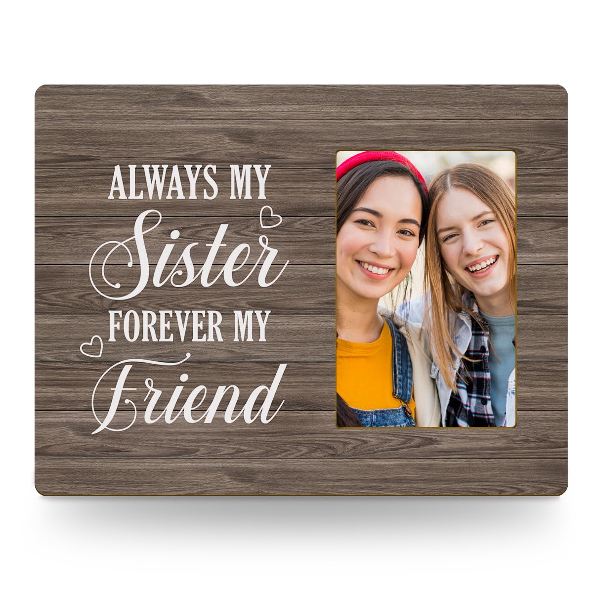 ZHAMEN Sister Gifts Photo Frame for Desk Wall Picture Frame Best Friend Birthday Friendship Gifts for Sister in Law Soul Sister Besties Women BFF Big Sister Gift Sister Picture Frames