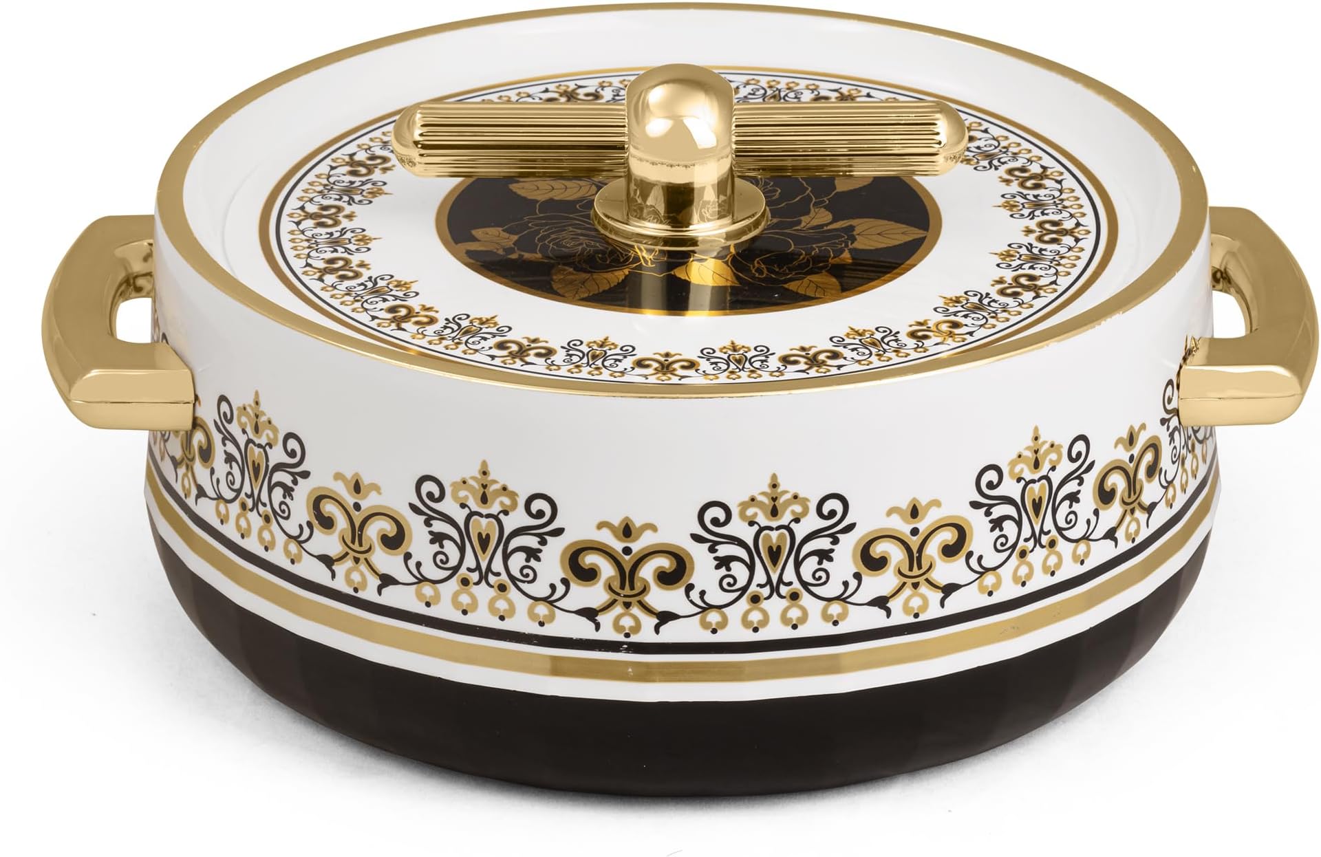 SELVEL Giving shape to life! stainless steel Elegance 1700ml Casserole|Advanced PU Insulation|Elegant Design Insulation|Keeps Food hot & Fresh for Long Hours (Coral Black 1700 Ml)