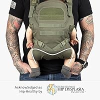 Vista 3 de Tactical Baby Gear Daypack - Bolsa de pañales + portabebés táctico Grado militar, compatible con MOLLE, resistente al agua, portabebés ergonómico