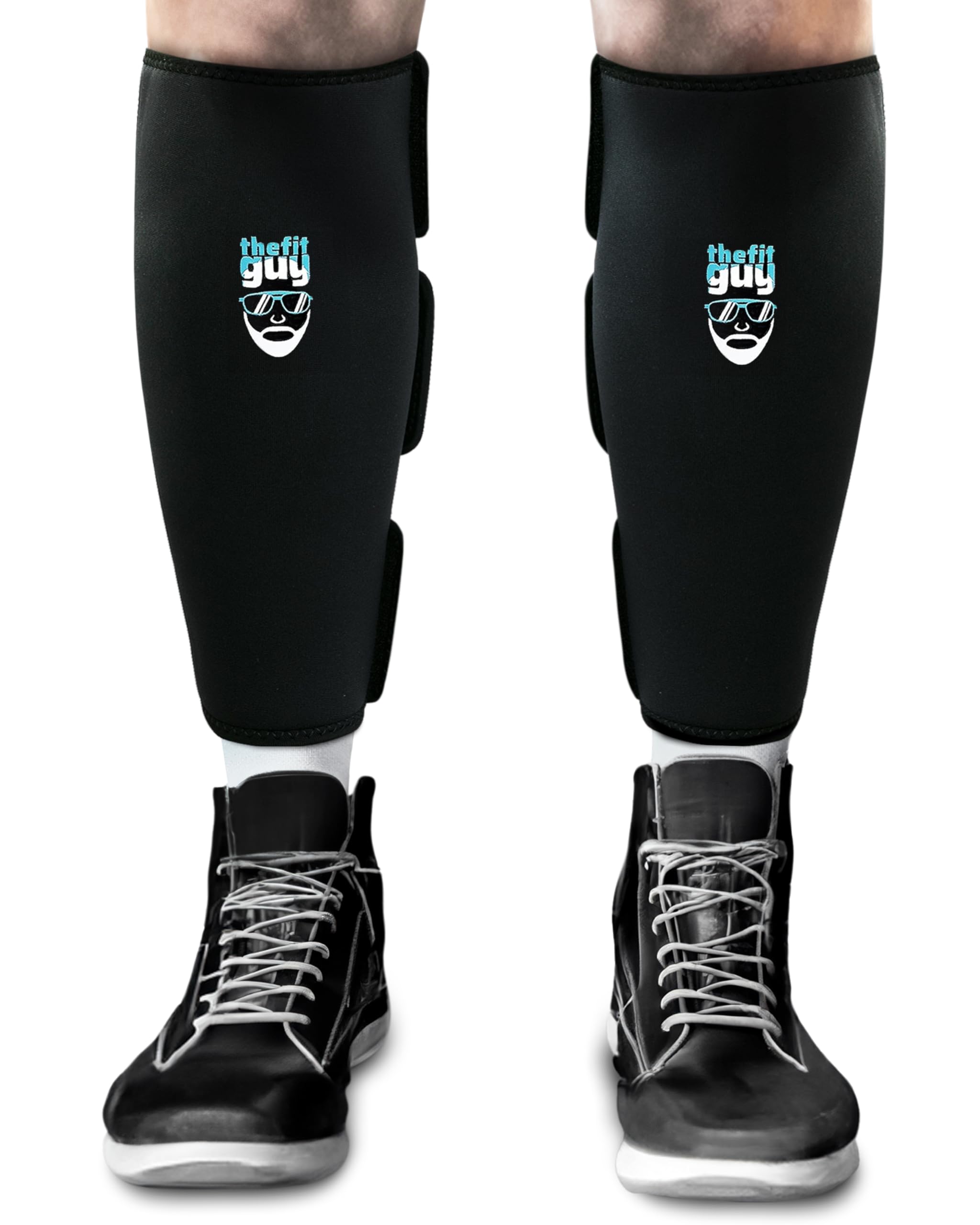 THEFITGUY Weightlifting Shin Guards, EasyWear - No Need to Take Off Shoes, Wear Over Skin, Socks, Training Pants and Tights, Ultimate Shin Protection (Pair) (B07PRDB1QY) Amazon Price History, Amazon Price Tracker