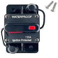 Vista 9 de Disyuntor de 100 amperios de 12 V a 48 V CC con botón de interruptor de reinicio manual para motor de arrastre de barcos, vehículos de remolque