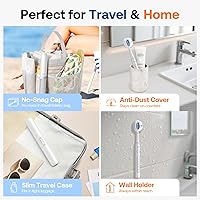 Vista 4 de Cepillo de dientes eléctrico ultrasónico Bitvae para adultos y niños, cepillo de dientes de viaje aceptado por la ADA con vida útil de batería