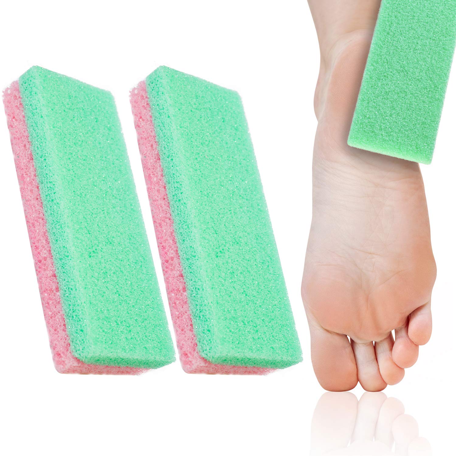 Karlash Professional Pedicure Foot Pumice Stone for Feet Skin Callus Remover and Scrubber for Dead Skins 2 Sided (Pack of 2) : Beauty & Personal Care