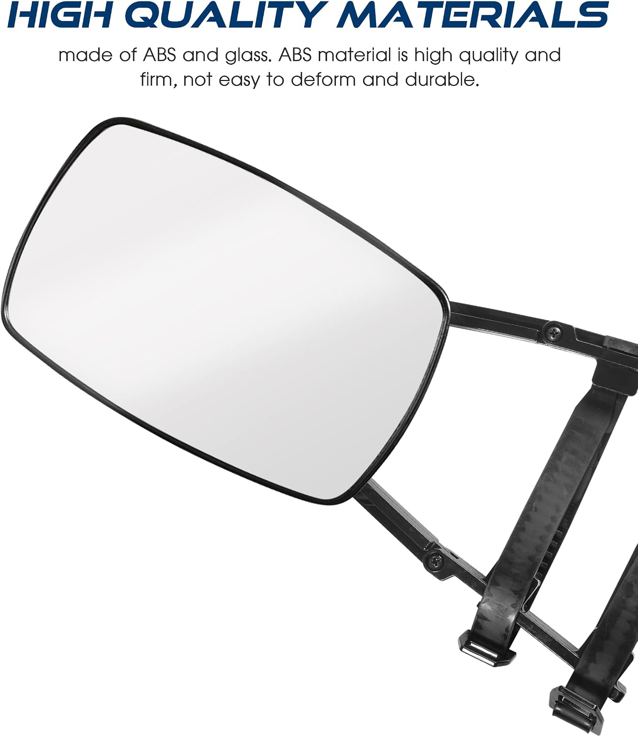 Tow Mirrors,Mini Bike Parts,Car Accessories Universal Clamp-On 360 Degree Rotation Adjustable Towing Hitch Towing Mirrors,Automotive Replacement,Suitable for Most Cars,SUVs,Trailers,Jeeps,RVs