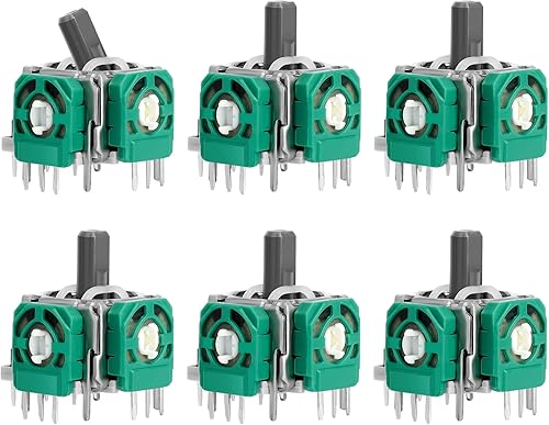 EEEKit Joystick analógico de repuesto, paquete de 6 unidades de joystick analógico 3D para mandos de mando, módulo de sensor analógico de eje para