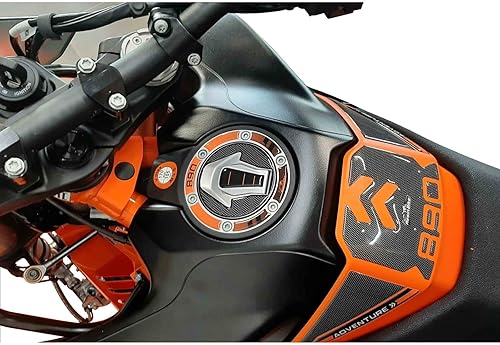 Miniatura 10 de Motorcycle 3D Stickers Compatible with KTM 890 Adventure-R 2021. Side Motorcycle Protections from Impact and Scratches. Pair of Resin Stickers -