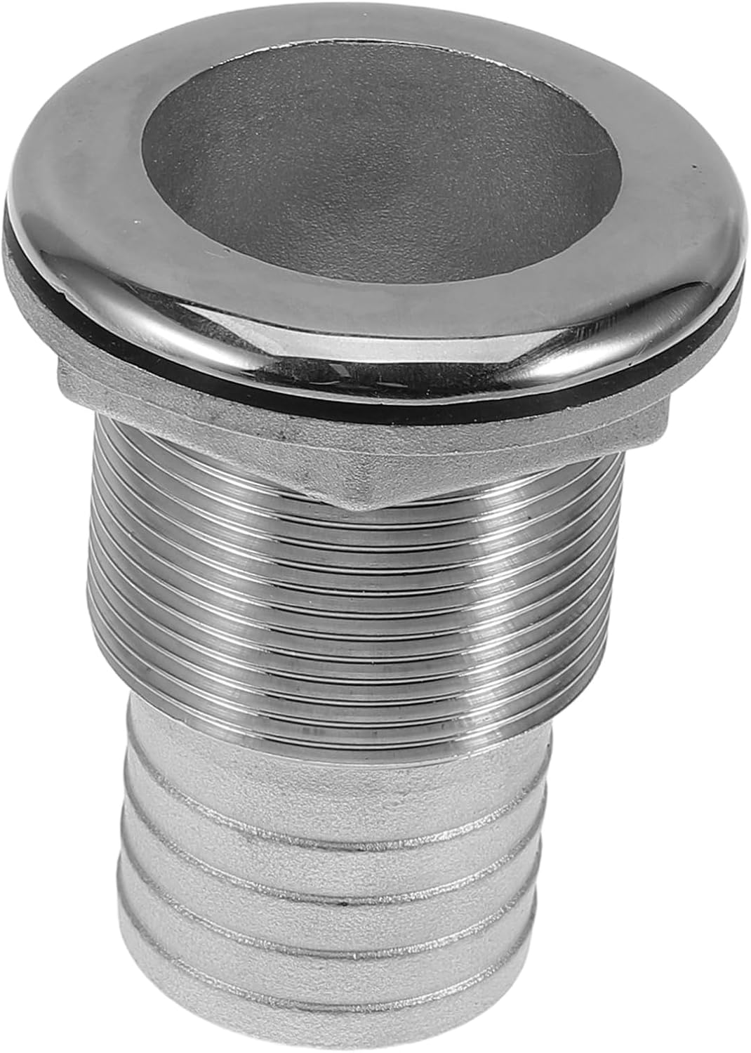 Stainless Steel Boat Drain Fitting for Yachts Canoes and Scuppers Easy Installation and Half Threaded Outflow Connector