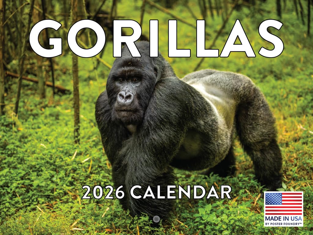 Gorilla Calendar 2026 Wall Monthly — image 1