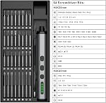68 in 1 Mini Electric Screwdriver Set, 3.7V Cordless Precision Screwdriver,5 Adjustable Torque,Power Screwdrivers Repair Tool Kit for iPhones, Laptops, Drones, Glasses, Watches